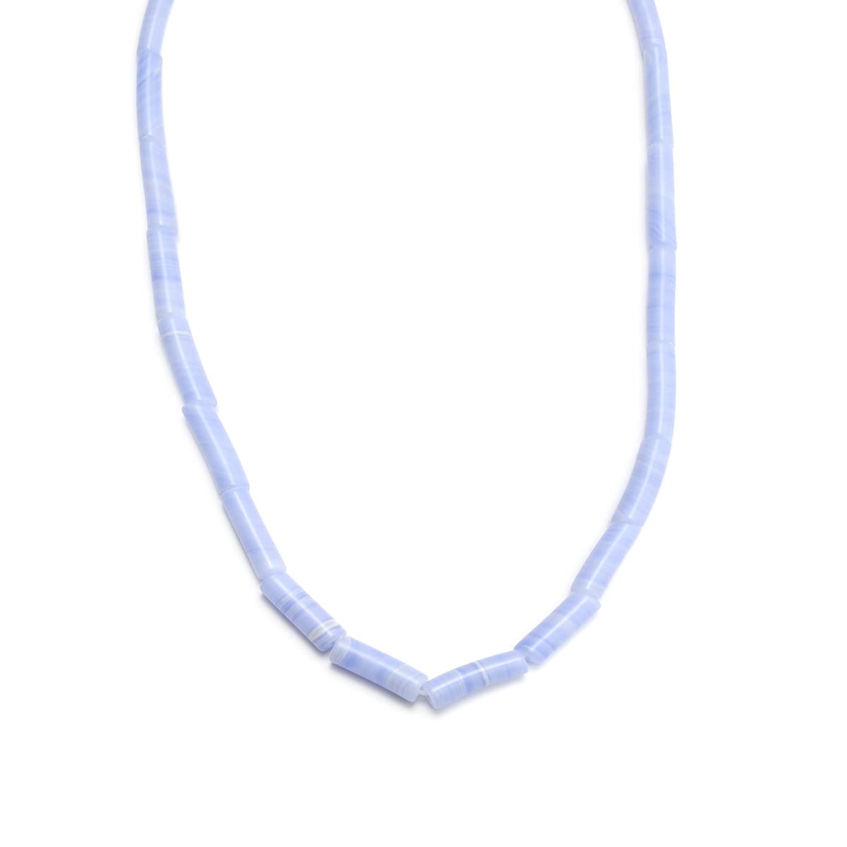 Natural Stone Tube Beads 4x13mm Blue Agate Cylinder Loose Spacer Bead Quartz Gemstone Beads for Jewelry Making DIY Bracelet Necklaces