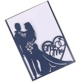 Healeved 10 Stück Durchbrochene Hochzeitseinladungskarten aus Spezialpapier Romantisch mit Feinem Laserdesign Einladungskarten für Hochzeitsfeier Babyparty und Party