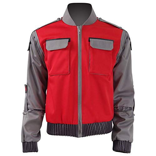 Preisvergleich Produktbild CosDaddy ® Amerikanische Sciencefiction-Film Marty McFly Jr Herren Jacke Kostüme, Mehrfarbig, L