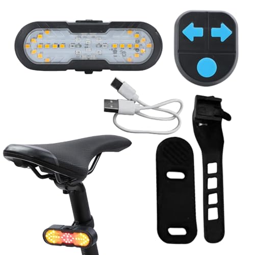 Luce posteriore per bicicletta con telecomando, fanali posteriori per bicicletta con indicatori di direzione ricaricabili - Fanali posteriori per bici impermeabili ad alta luminosità | Luce per bici l