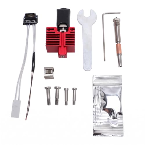 Hotend Kit for Lab P1P P1S 3D Printer, Hardened Steel Nozzle Extruder Hot End with 0.2mm 0.4mm Nozzle, 60W Ceramic Heate