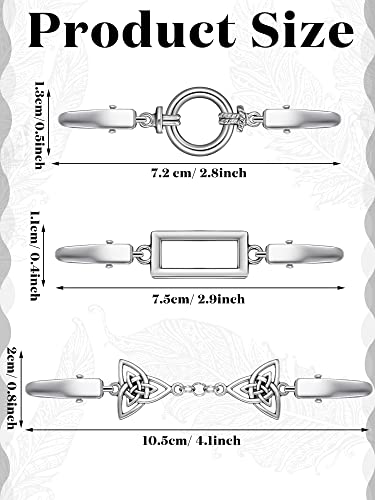 jetec 3 pcs vintage sweater clips shirt dress cinch clips cardigan shawl brooches waist cincher decor for women