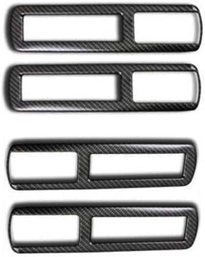 Car Accessories Fit for Toyota Highlander 2014-2019 ABS Interior Rear Reading Light Trim 4PCS Set （Carbon Fiber） image 4