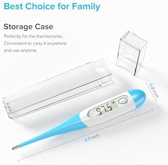 Thermometer for Adults and Kids with 8 Seconds Fast Accurate Reading, Acctrate & Safe-Baby Thermometer for Oral, Rectal or Under Arm Use, Large LCD Display with Fever Alarm