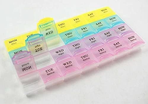 Onefire® Weekly Pill Organiser, 4 Times A Day, 7 Days of Week, Mon-Fri, Daily Medicine Reminder & Storage Box for 28 Days, 4 Weeks, Pill Case Medication Reminder,