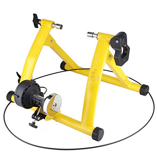 Wertyu Bike Training Platform Bicycle Trainer Indoor Home Exercise Bike Roller Stationary Training Fitness Equipment Cycling Functional Trainer 6 Speed (Color : Yellow) #TOP24