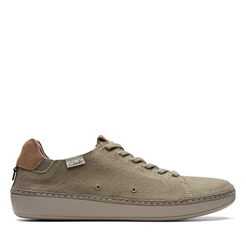 Clarks Men's Higley Lace Sneaker, Olive Canvas, 7.5 #TOP5