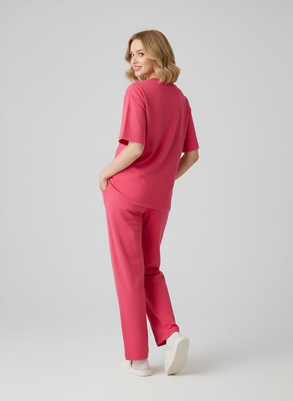 Image of My Swag Women Night Suit Cotton | Stylish Printed T-Shirt Pajama Set | Comfortable Sleepwear, Lounge Wear & Daily Home Wear | Plus Size