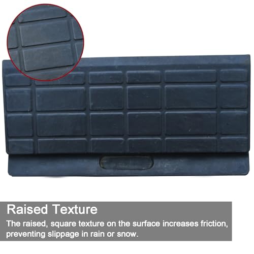 Rampas para Bordillos de Entrada, Rampa Umbral de Goma con Asa, 17.7x7.9x2.7 pulgadas, Capacidad de 11000 lbs, para Coche, Montacargas, Camión, Banqueta y Silla de Ruedas miniatura 6