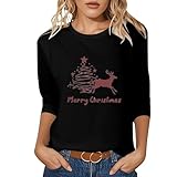 T-shirt femme manches 3/4 avec design d'impression élégant pour un style décontracté et tendance