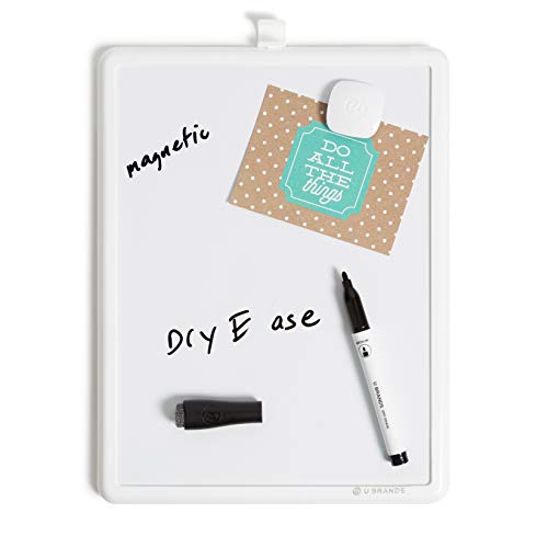 U Brands Contempo Magnetic 8.5” X 11” Dry Erase Board Bundle, 4 Boards + 4 Markers + 4 Magnets #TOP2