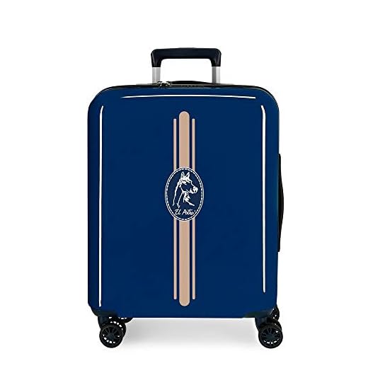 El Potro Galán Maleta de cabina Azul 40x55x20 cms Rígida ABS Cierre TSA 38.4L 2,9Kgs 4 Ruedas Dobles Equipaje de Mano