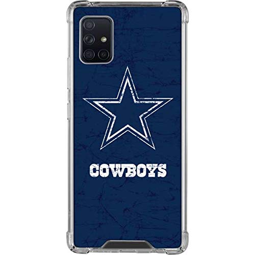 Skinit Clear Phone Case Compatible with Galaxy A51 5G - Officially Licensed NFL Dallas Cowboys Distressed Design