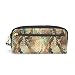Produktbild Ahdyr Bleistiftetui Animal Snake Print Leder Bleistiftbeutel Reißverschluss Stiftbeutelhalter Student Stationary Cosmetic Makeup Bag