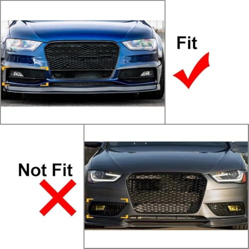 Grille de phare antibrouillard finition nid d'abeille premium pour S4 RS4 - 3