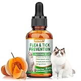 Flea and Tick Treatment for Cats, 2 Ounce Flea and Tick Prevention for Cats Chewables, Kitten Cat Flea Treatment, Oral Drops Flea Supplement, Chicken Flavor