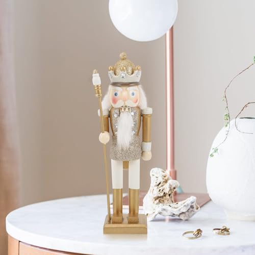 Figurine Créative Casse-Noisette en Bois Décoratif Or - 5