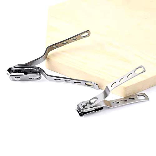 Nagelknipser, Nagelknipser for Erwachsene, Edelstahl, silberfarbener Nagelknipser, 9,5 cm, 360 Grad drehbarer Nagelknipser aus Edelstahl