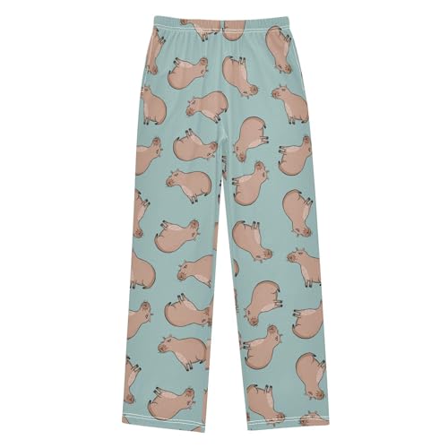 Boys' Pants Capybaras Light Blue Long Bottoms Jogger Pants Elastic Waist Trousers with Pockets S-XL