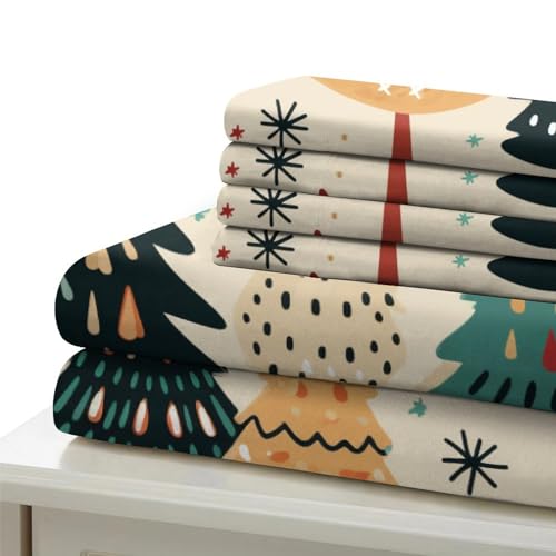 Linge de lit Noël imprimé 3D en microfine douce pour lit double - 6