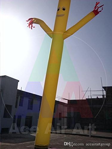 Amazon Co Jp 1 新しいカスタム広告黄色膨張式エアダンサーイベントのゴムボート 1 Leg スカイダンサー 無料配送のピース ホーム キッチン