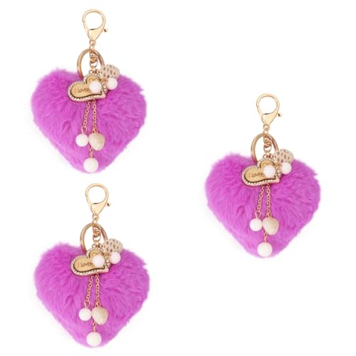 Porte-clés moelleux suspendu avec perles élégantes pour sac à main