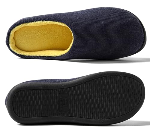 Mens Indoor Slippers Memory Foam Cozy Slip Home Shoes Flats Breathable Lightweight Washable Non Skid Rubber Soles2