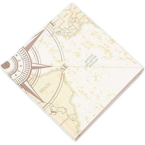 Image of BLUE PANDA Disposable World Map Tablecloth - 54 x 108 in, Pack of 3, Multi-Color - Plastic Travel-Themed Tablecloth - Adventure-Themed Baby Shower Table Cover