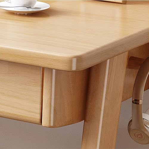 Bureau d'ordinateur moderne blanc en bois massif pour petits espaces 39" - 5