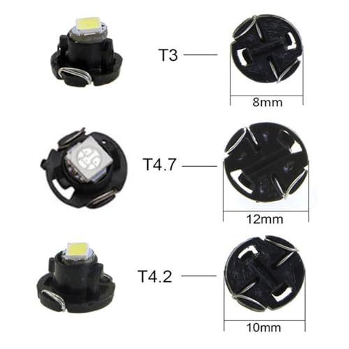 Image of 10-Pack Blue T4.7 Wedge Replacement Cluster Panel LED Light Bulbs