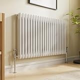 NRG - Radiador de baño (hierro fundido, 600 mm), color blanco