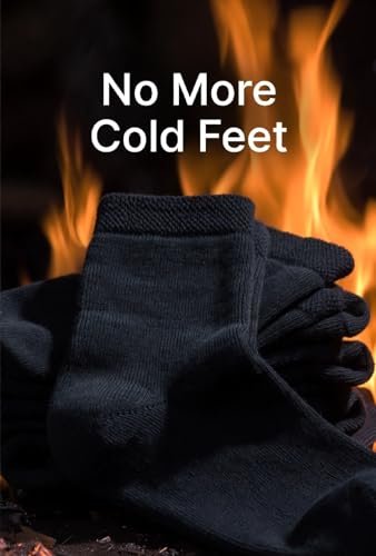 OnlyBee 3 Pairs Multipack of Mens Thick Warm Thermal Brushed Inner Black Boots Socks UK Size 6 to 11 Cotton Blend - Image 4