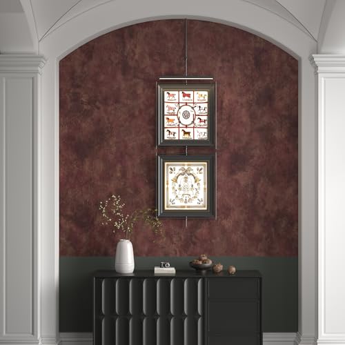 JSEVEM 40CMx3M Red Concrete Wallpaper Peel and Stick Concrete Effect Self Adhesive Wallpaper Thick Rust Vintage Concrete Vinyl Wrap for Bedroom Bathroom Walls