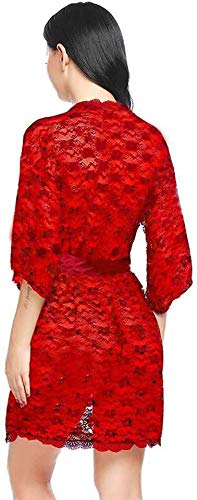 Image of Women's Polyamide Spandex & Lace Plain Above Knee Baby Doll Lingerie