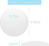 Vista 2 de Protector de pared para tope de puerta de 3.15 pulgadas, 8 piezas de amortiguadores de silicona suave blanca para manija de puerta, a prueba