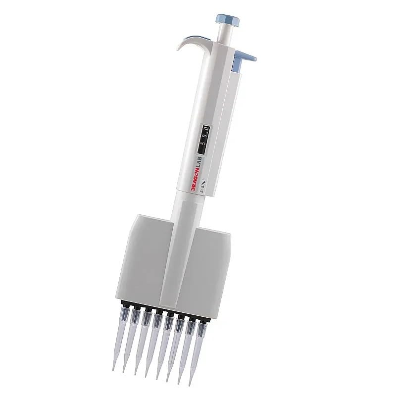 Multi-Channel Pipette Eight-Channel Mechanical Adjustable Volume Pipette lab Twelve-Channel Pipettor Pipet(8 Channel 50-300ul)