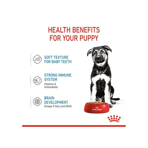 Image of Royal Canin Maxi Puppy Food for Stage 3, 140Grams, Pack of 10 Sachet, Wet Food, Supports Immune System & digestive health, Provides Long growth, moderate energy