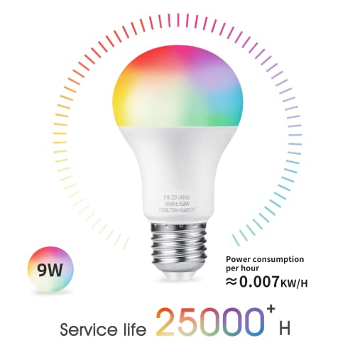 ampoule led zigbee ampoule couleur e27 ampoule connectée 9w ampoule intelligente zigbee changement dimmable rgb 12 choix de couleurs edison screw smart ampoule pour la maison,décoration,bar (rgb)