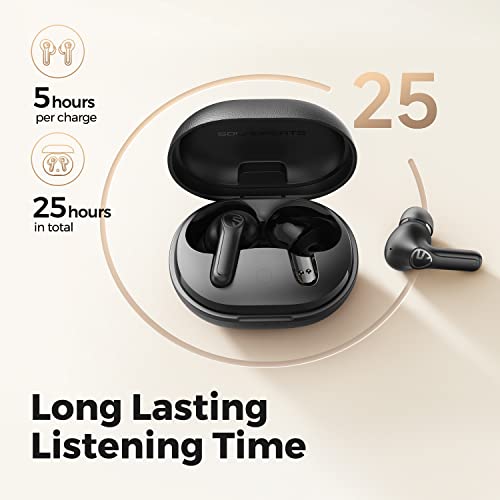 Soundpeats Life Wireless Earbuds, Active Noise Cancelling Bluetooth 5.2 Headphones, Wireless Earphones With Dual Mic Ai Enc For Clear Calls, Transparency Mode, 25H Playtime, Immersive Sound #TOP5