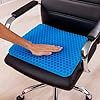 JML Soft Sitter Honeycomb Cushion - Gel Seat Cushion for Support and Flexibility, Home, Office, Gaming and Car Seat Pads - Lightweight, Durable, Breathable for All-Day Comfort and Posture, Blue #2