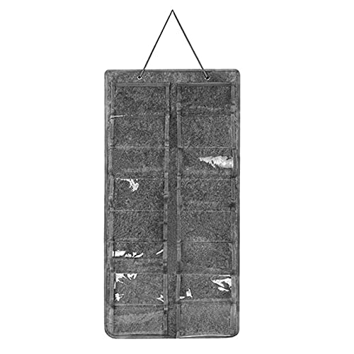 ZR&YW Organizador De Gafas De Sol Montado En La Pared De Fieltro, Bolsa De Almacenamiento De Gafas De Sol A Prueba De Polvo Colgando, Gafas De Visualizaci�n De Gafas con Cuerda,Smoky Gray