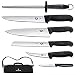 Victorinox Swiss Army Cutlery Fibrox Pro Knife Set, Knife Roll, 7-Piece