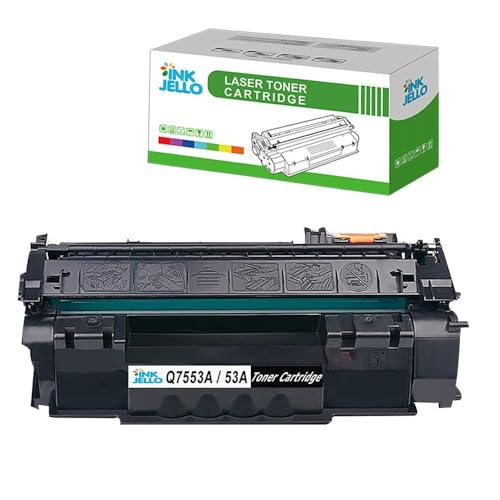 InkJello Compatible Toner Cartucho Reemplazo por HP P2014 P2015 P2015d P2015dn P2015n P2015x M2727 Q7553A (Negro, Soltero Pack)