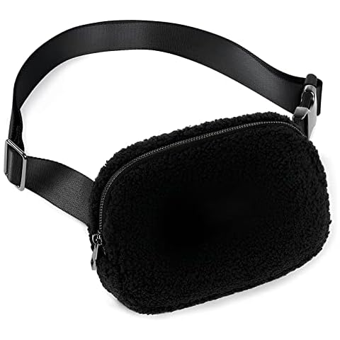 Shalwinn Belt Bag Fanny Packs for Women Men Crossbody Bags with Adjustable Strap for Workout Running Hiking Jogging Traveling (Black) Cover