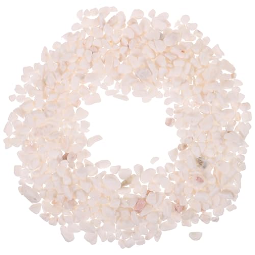 BESPORTBLE 1 Delicate Aquarium Gravel Fish Tank Gravel Fish Rocks Natural Freshwater Ornaments Black Decorative Plants Aquarium Substrate Decorations Clear for Landscaping Pebbles Stone White