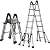 Ladder Telesladder Portable Aluminum Telescoping Ladder Extension Telesstep Ladder Compact Multi Purpose Telescoping Ladder/a/4.1M