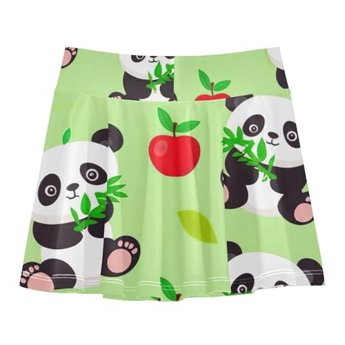 Joisal Cute Pandas Green Athletic Shorts Girls Skorts Tennis Skirts for Kids Kid Teen Teen Skirt 3t2
