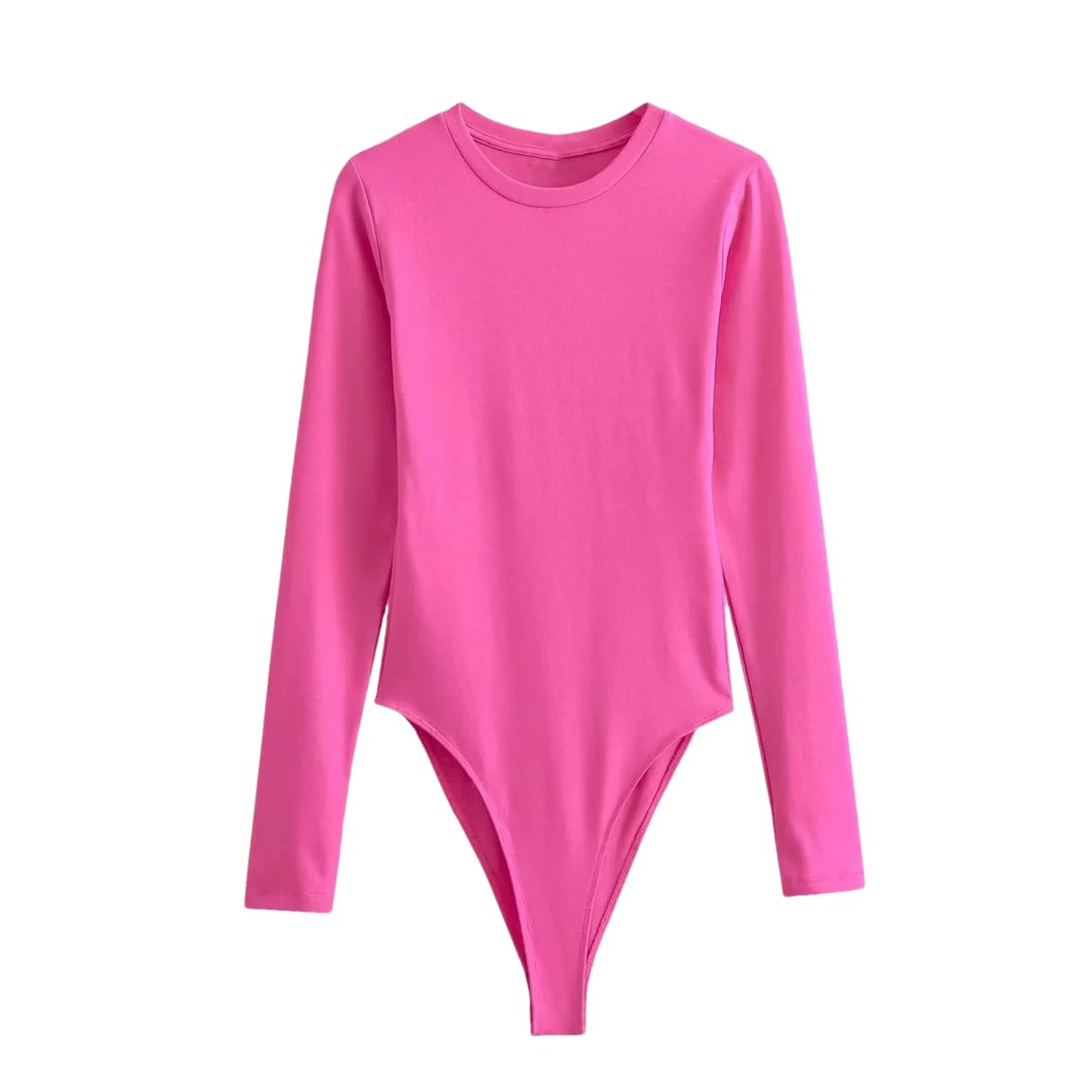Hndudnff Damskie body z długim rękawem zapinane na guziki body vintage pajacyki solidne body kombinezon, 3, M