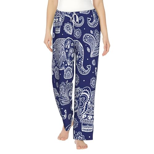 Pantalon de pyjama flanelle imprimé éléphant : idée cadeau maman et fille