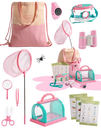 Kit d'exploration en plein air pour enfants avec boussole et loupe de chasse aux insectes